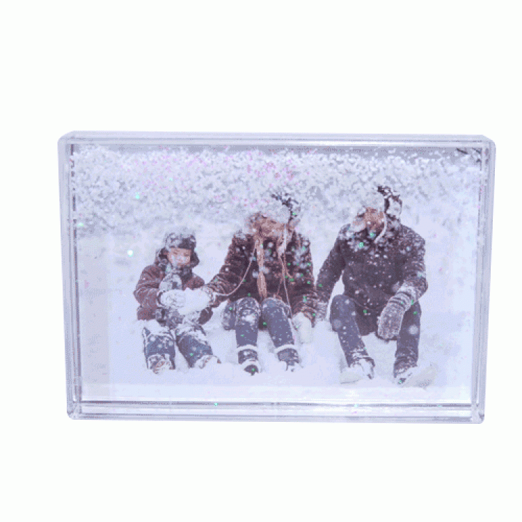 6x4 Snow Glitter Photo Block